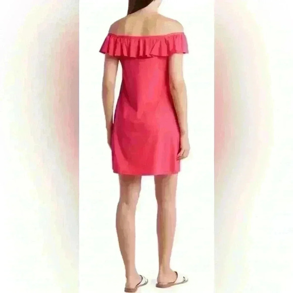 NWT Tommy Bahama Off‎ the Shoulder Spa Dress Coral Coast - Picture 2 of 9